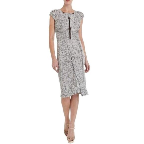 Nina Ricci Linen Knee-Length Dress Size: XS/S | US 2-4, FR36 NEW - Picture 3 of 10